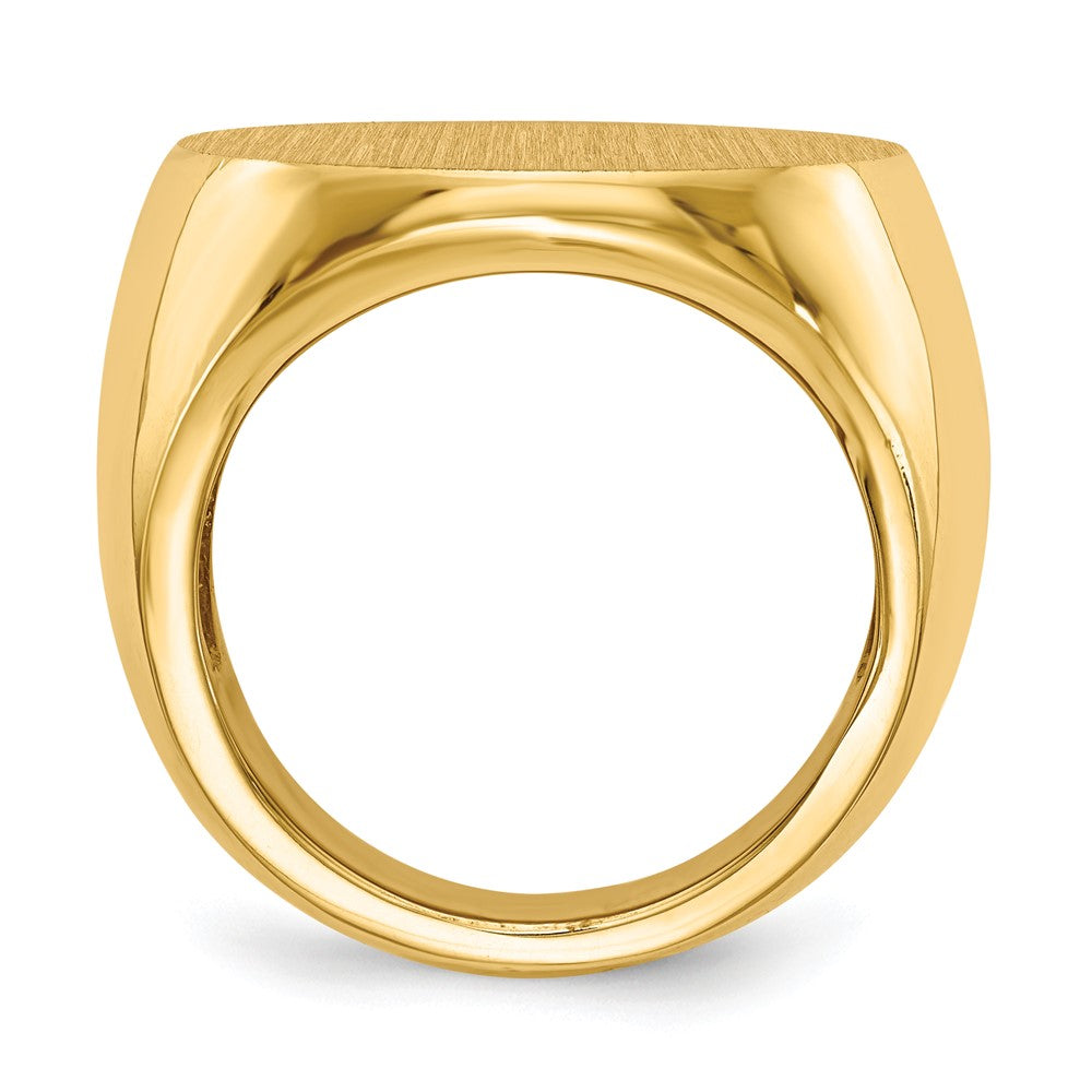 Gold Polished Circle Open Back Signet Ring — 10k Yellow Gold