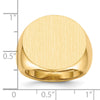Gold Polished Circle Open Back Signet Ring — 10k Yellow Gold