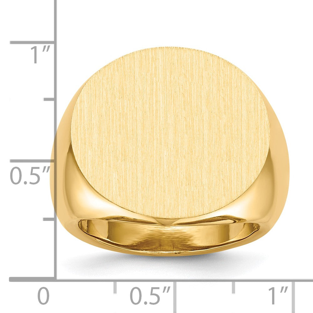 Gold Polished Circle Open Back Signet Ring — 10k Yellow Gold
