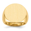 Gold Polished Circle Open Back Signet Ring — 10k Yellow Gold
