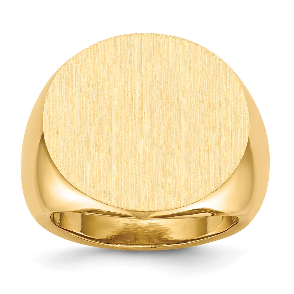 Gold Polished Circle Open Back Signet Ring — 10k Yellow Gold