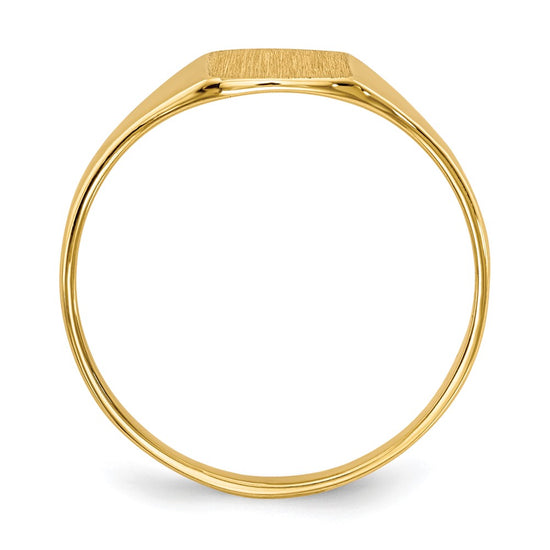 Gold Polished Square Closed Back Signet Rings
