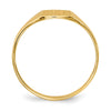 Gold Polished Square Closed Back Signet Rings