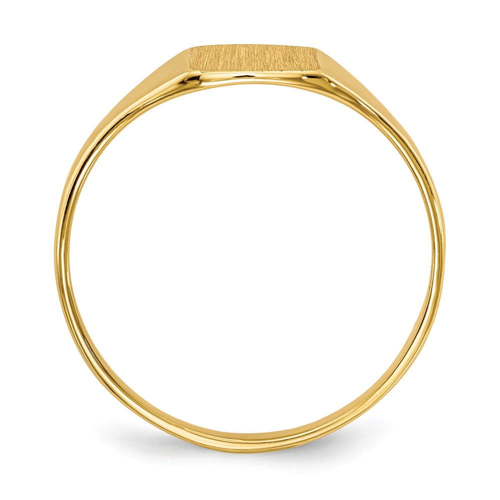 Gold Polished Square Closed Back Signet Rings
