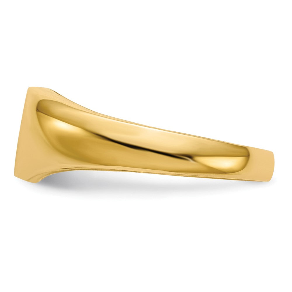 Gold Polished Children's Diamond Signet Rings