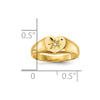 Gold Polished Children's Diamond Signet Rings