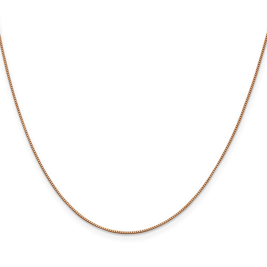 10k Rose Gold .70mm Box Chain