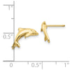 Gold Dolphin Post Earrings