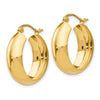 7mm Gold Polished Round Hoop Earrings