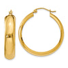 7mm Gold Polished Round Hoop Earrings