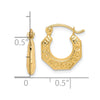 10k Polished Hollow Classic Earrings