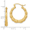10k Polished Hollow Classic Earrings