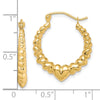 10k Polished Hollow Classic Earrings