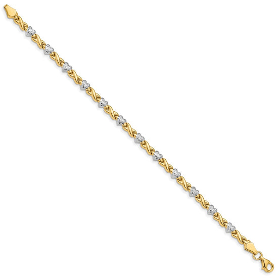 Gold Polished Heart Bracelets