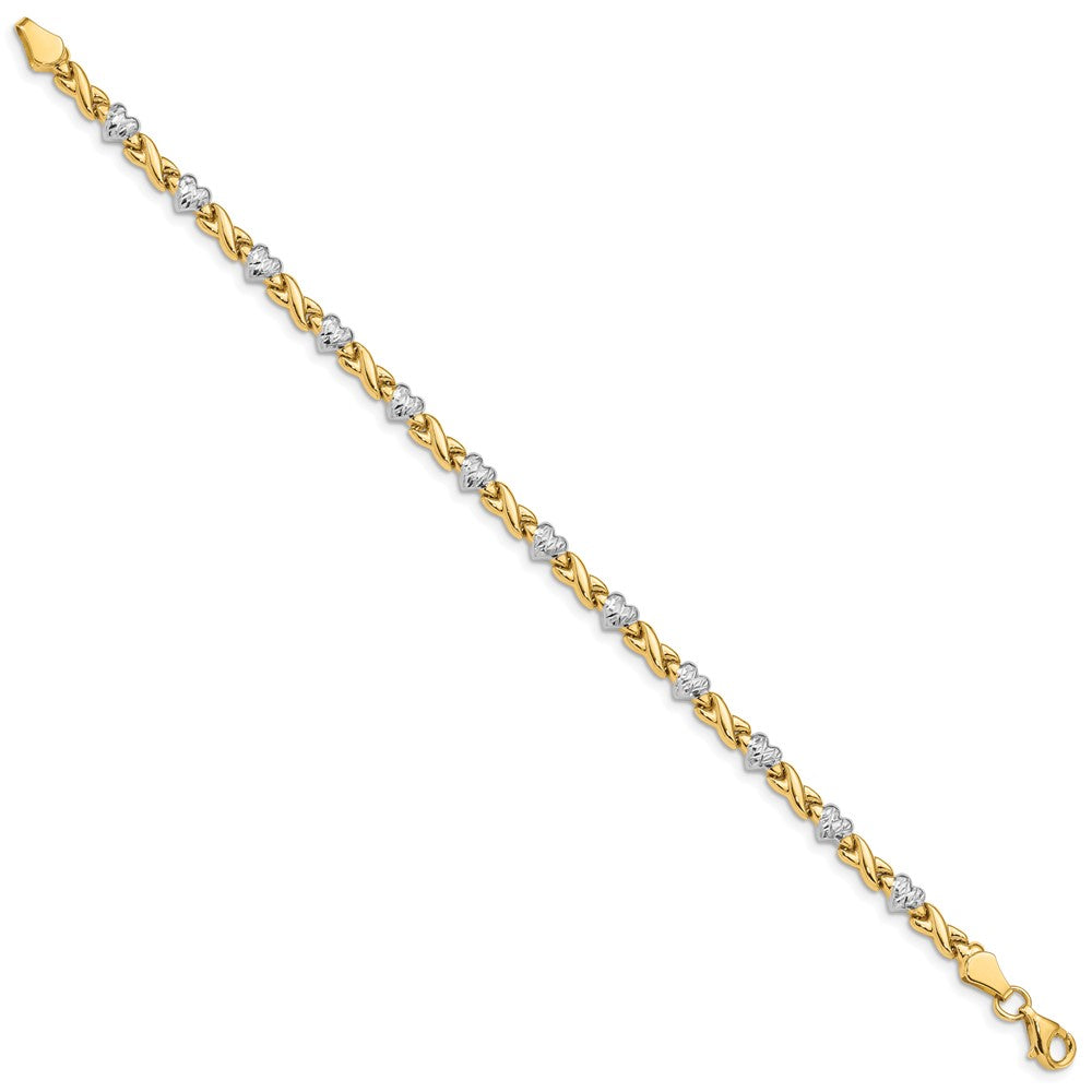 Gold Polished Heart Bracelets