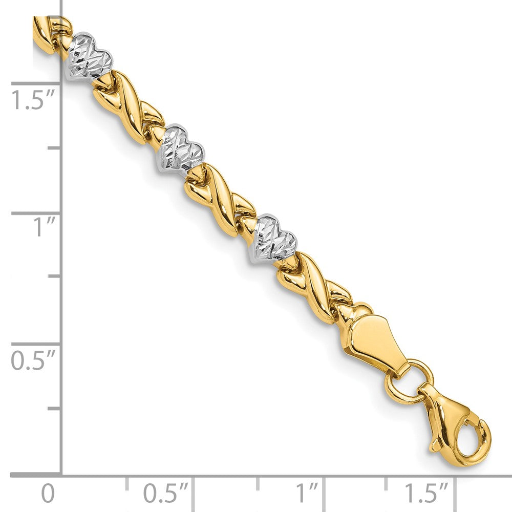 Gold Polished Heart Bracelets
