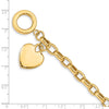 10k Heart Charm Bracelet