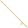 10k Dangle Heart Child's Bracelet