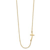 Gold Sideways Curved Cross