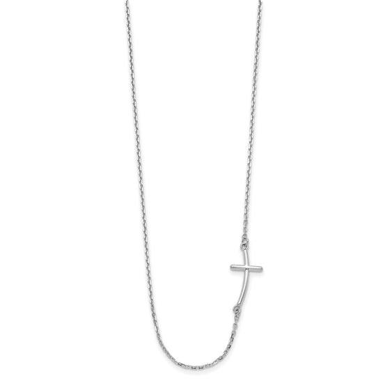 Gold Sideways Curved Cross