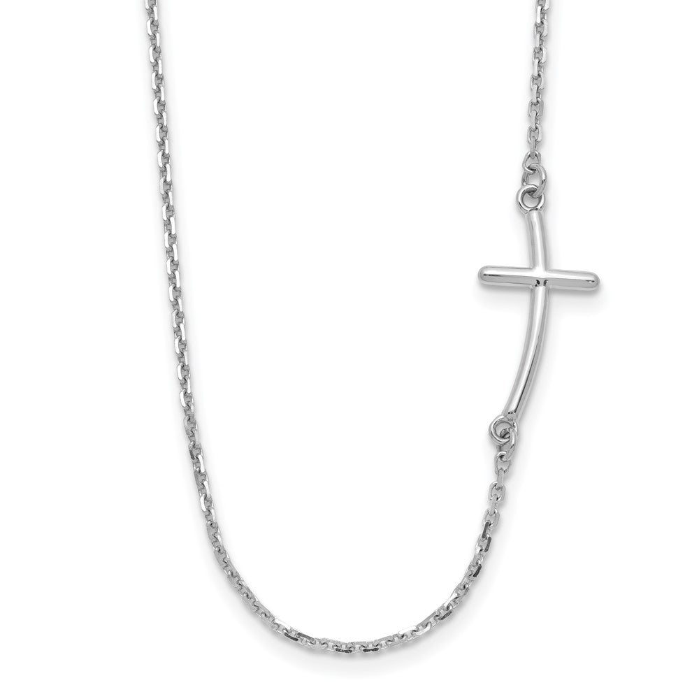 Gold Sideways Curved Cross