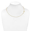 10k Large Sideways Curved Cross Necklace