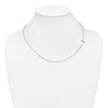 10k White Gold Large Sideways Curved Cross Necklace