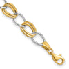 10K Two-Tone Polished Open Link Bracelet