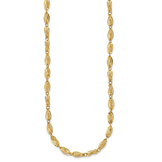 10k Fancy Link Necklace