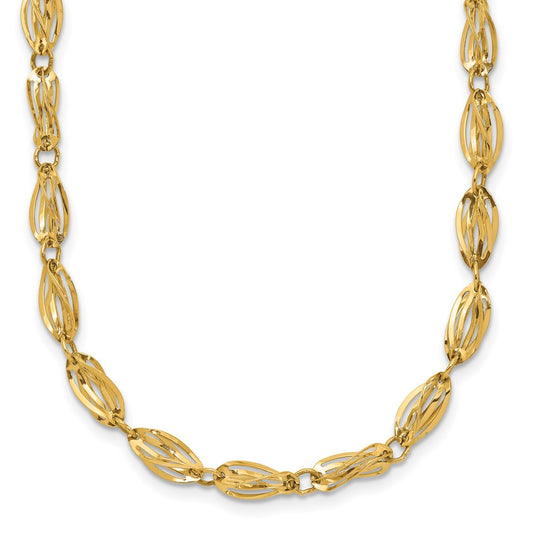 10k Fancy Link Necklace