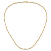 10K Tri-color Diamond-cut Beaded 18in Necklace