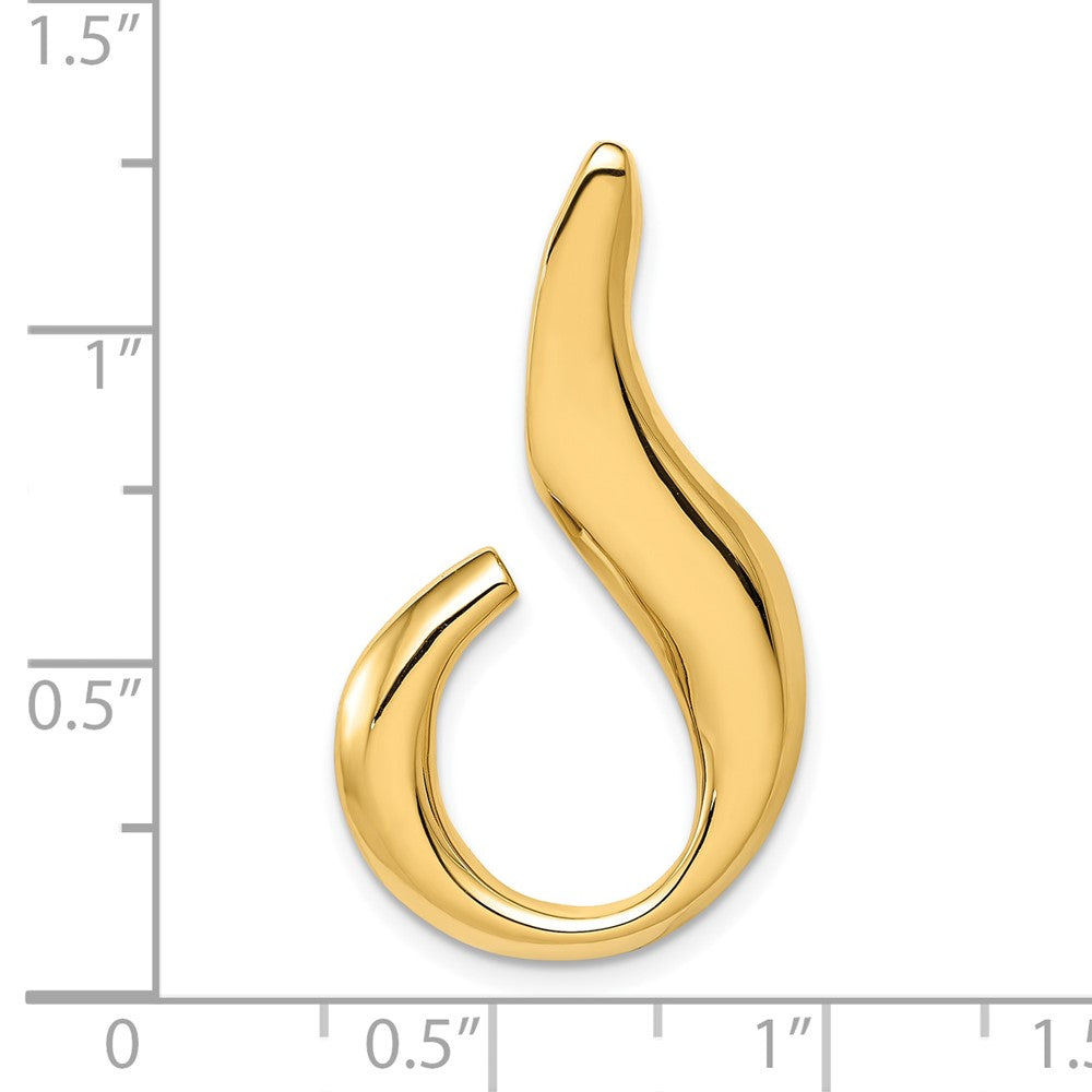 Gold Polished Slide Pendant