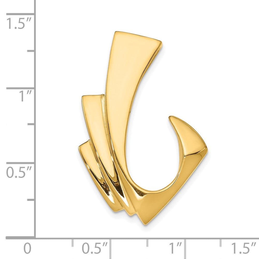 Gold Polished Slide Pendant