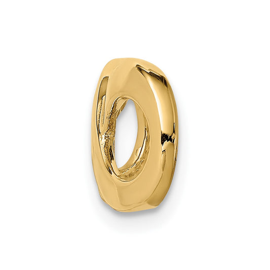 10K Fits up to 2mm Regular/3mm Fancy or Reversible Polished Infinity Omega Slide