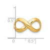 10K Fits up to 2mm Regular/3mm Fancy or Reversible Polished Infinity Omega Slide