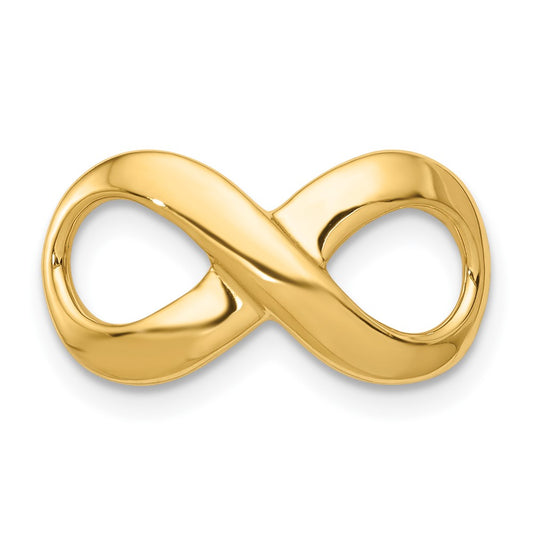 10K Fits up to 2mm Regular/3mm Fancy or Reversible Polished Infinity Omega Slide