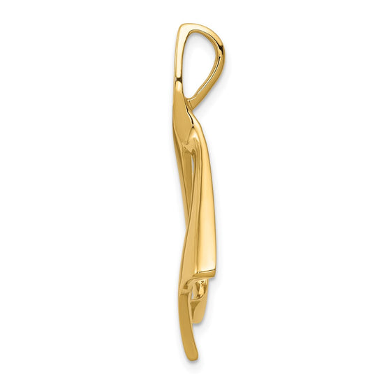 Gold Polished Slide Pendant