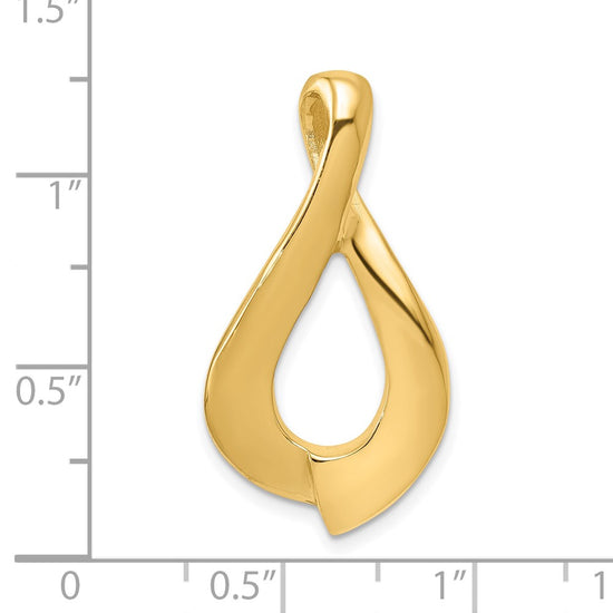 Gold Polished Slide Pendant