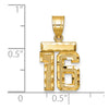 10ky Casted Small Diamond-cut Number 16 Charm