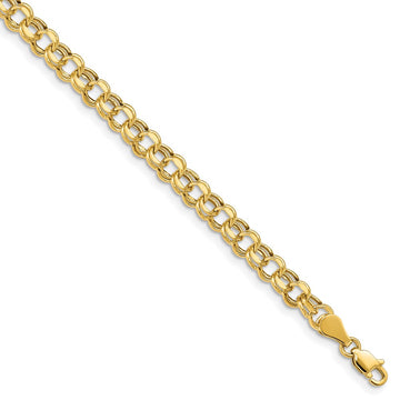 Gold Double Link Charm Bracelets