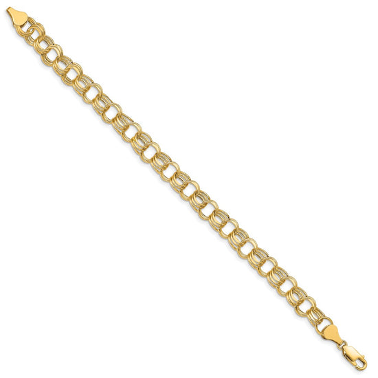 Gold Triple Link Charm Bracelets