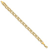 Gold Triple Link Charm Bracelets