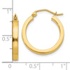 Gold Rectangle Tube Hoop Earrings