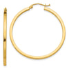 Gold Square Tube Hoop Earrings