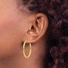 10k 2mm Square Tube Hoop Earrings