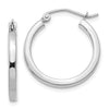 Gold Square Tube Hoop Earrings
