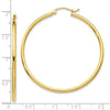 10K Polished 2mm Tube Hoop Earrings