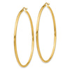 10K Polished 2mm Tube Hoop Earrings