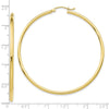 10K Polished 2mm Tube Hoop Earrings