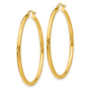 10K Polished 2.5mm Tube Hoop Earrings